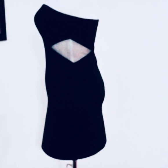 Forever 21 Black Mesh Cutout Bodycon Little Black Dress - Picture 5 of 6